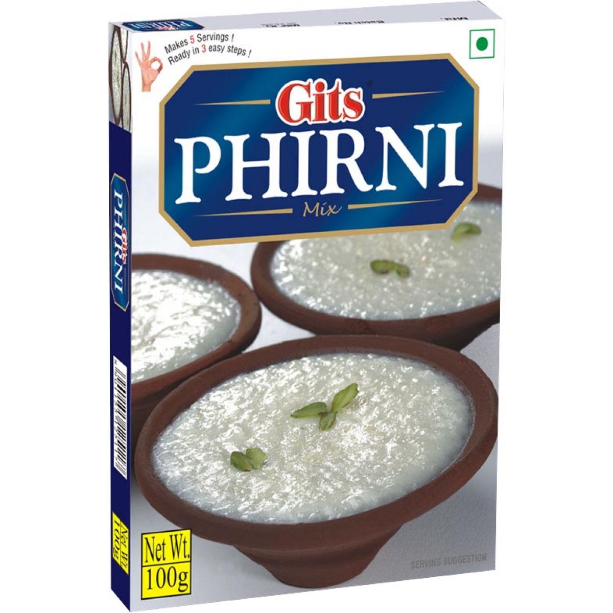 Производитель Dashmesh, сладкая и ароматическая белая каша, индийский Gits Phirni микс 100 г для всех возрастов