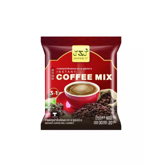 Высококачественный мгновенный кофе 3 в 1 J super J brand со средним вкусом, 30 мешков в пакете, продукт из Таиланда