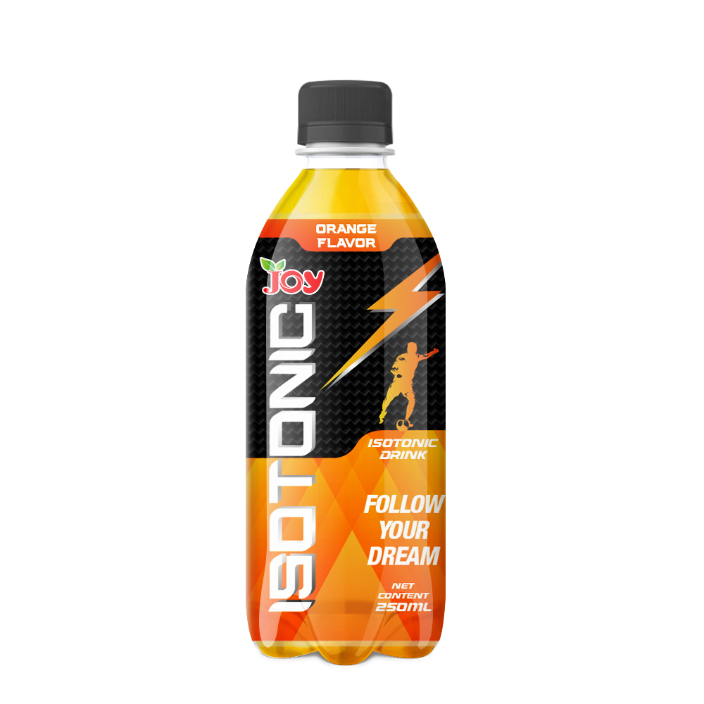JOY Beverage Manufacturer 250ml Plastic Isotonic Sports Drinks With Orange Flavor 100plus isotonic drink 250ml energy drink