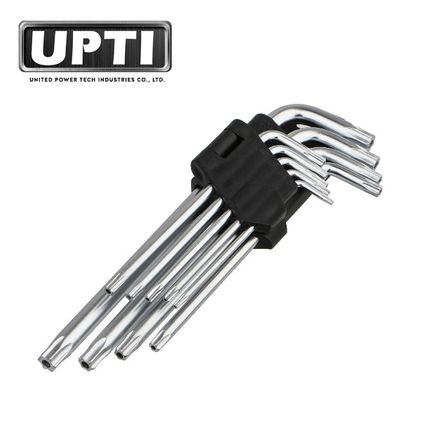 Taiwan Made High Quality 9pcs Plastic Holder Long Arm Tamper Star Key Wrench Set