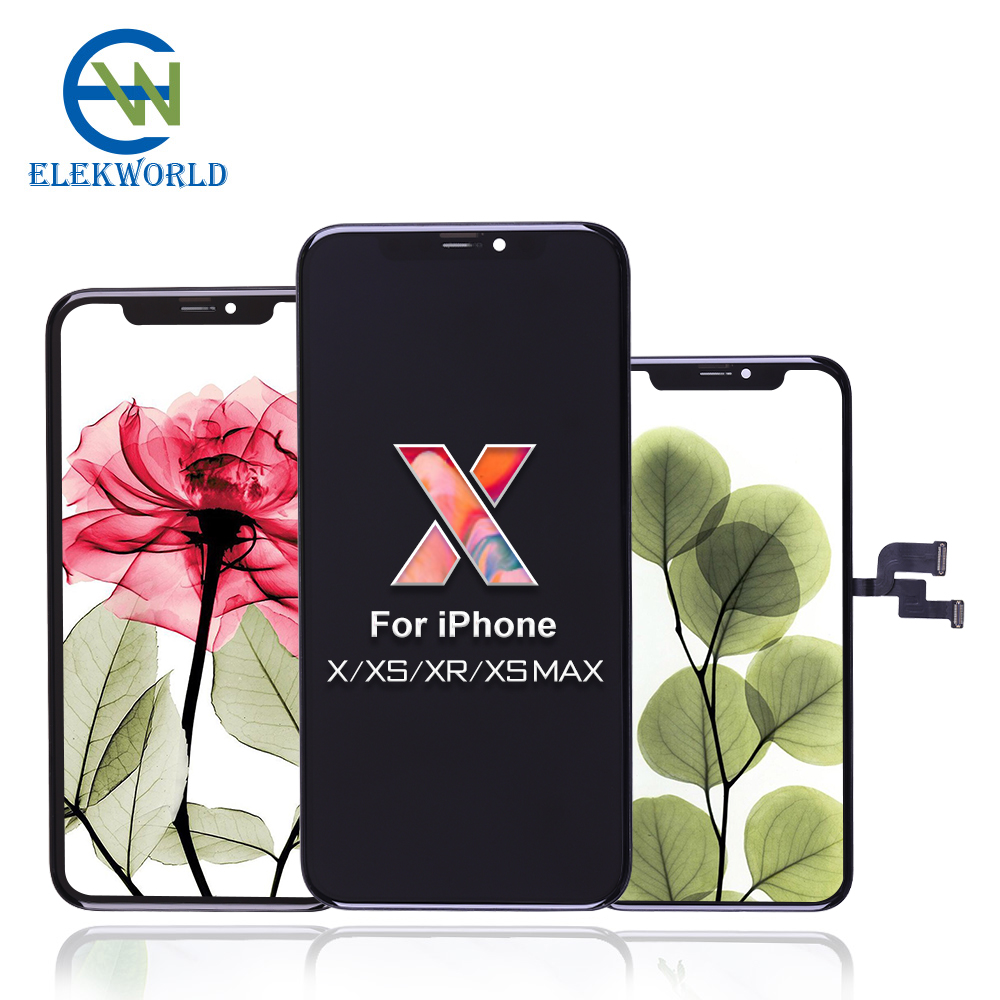 Elekworld OLED ЖК-дисплей для IPhone X Xr Xs Max, ЖК-экран OLED, сенсорный дигитайзер, замена OEM с гарантией качества