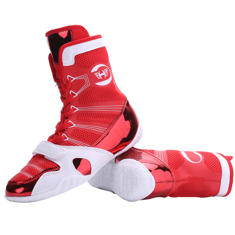 Athletic Wrestling Shoes for Men Training Shoes Cow Muscle Outsole Lace-Up Boots Sneakers Professional Boxing Sports Shoes
