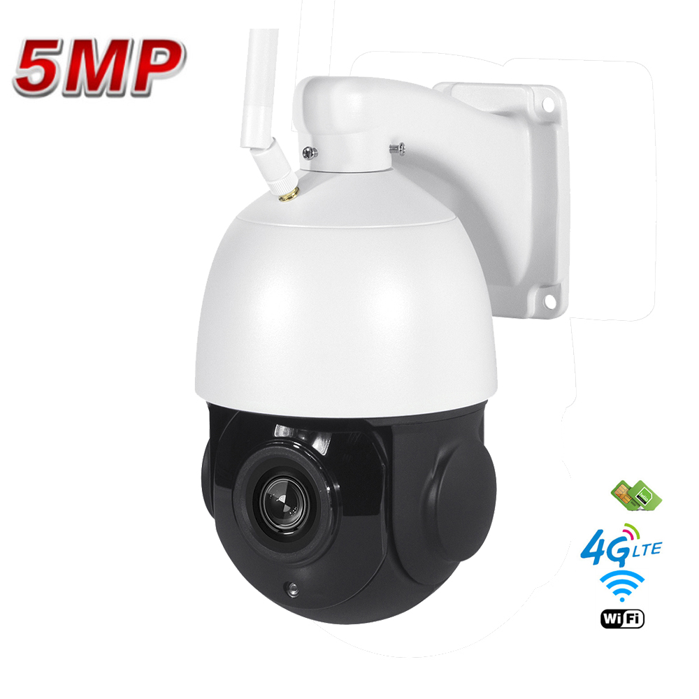1080P 5MP PTZ IP камера двухстороннее аудио CCTV 150 м ИК ночное видение IP камера Открытый Сетевая купольная 30X объектив с переменным фокусным расстоянием PTZ 4G камера