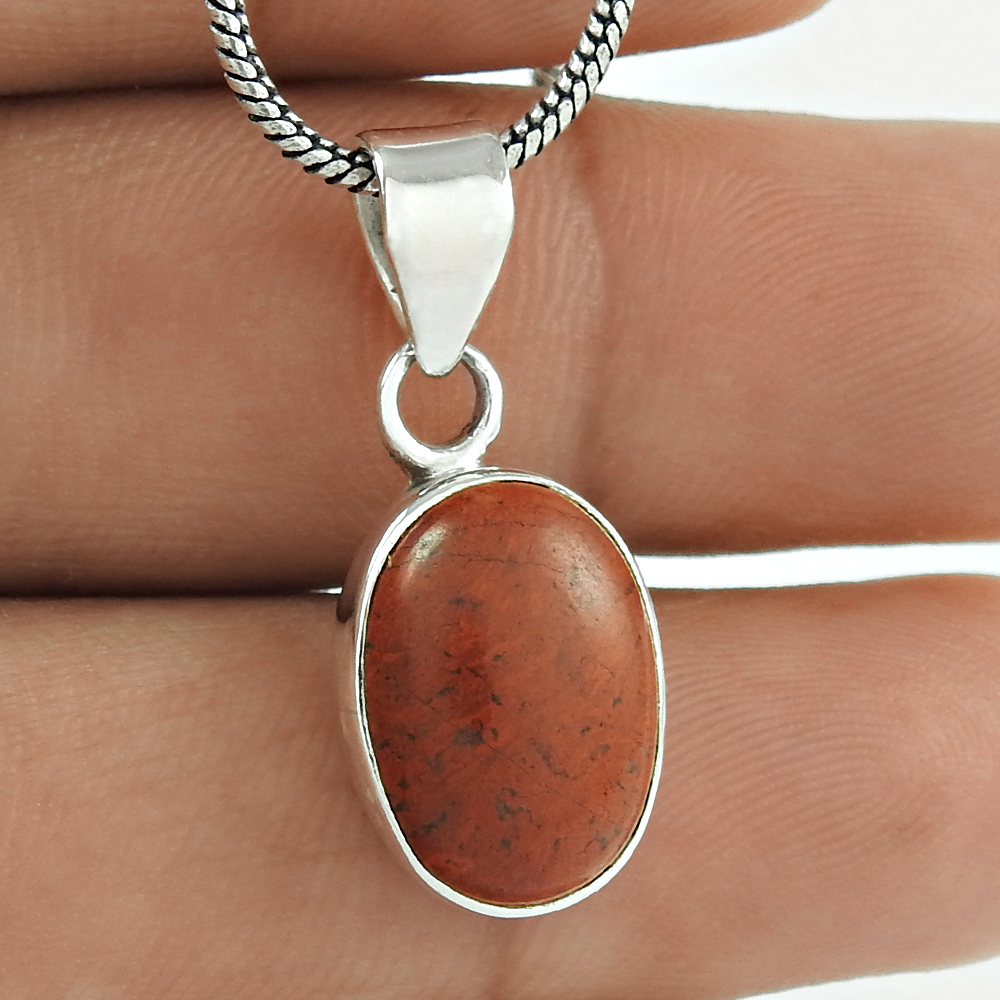 Red jasper pendant 925 silver jewelry sterling silver pendant factory direct sale wholesale silver jewelry