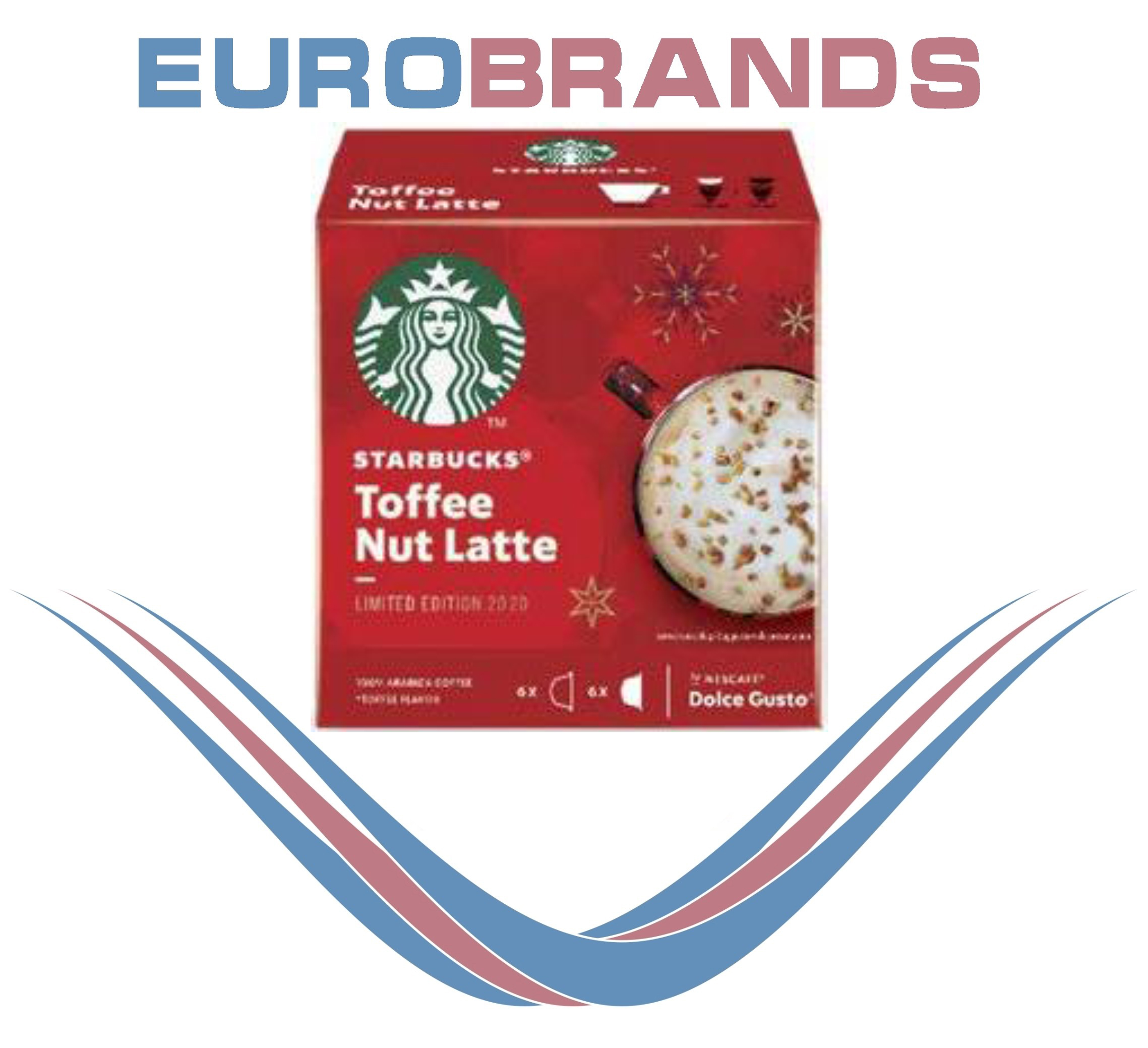 Starbucks Ограниченная серия ириски гайка латте, Nescafe 6 + 6 капсула 127,8 г