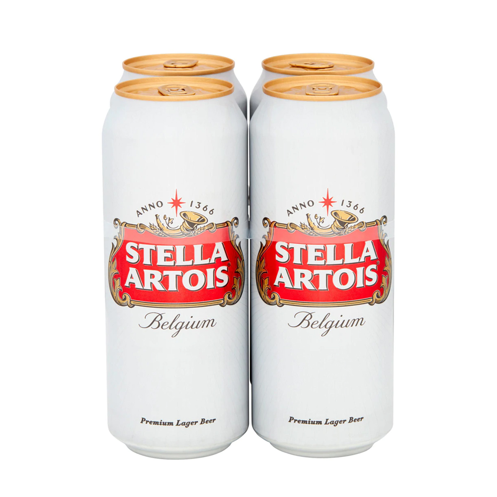 Цены на пивные банки Stella Artois Premier Lager, пивные банки Stella Artois 24x33cl (пиво) по скидкам, оптовая продажа пива высокого качества