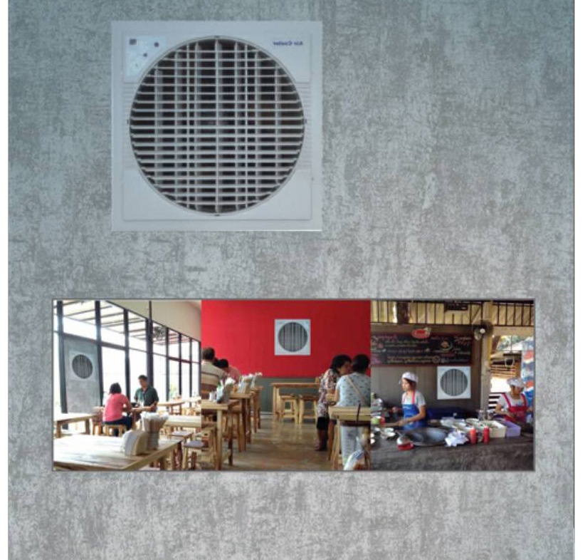 window mounted solar power evaporative water desert air cooler