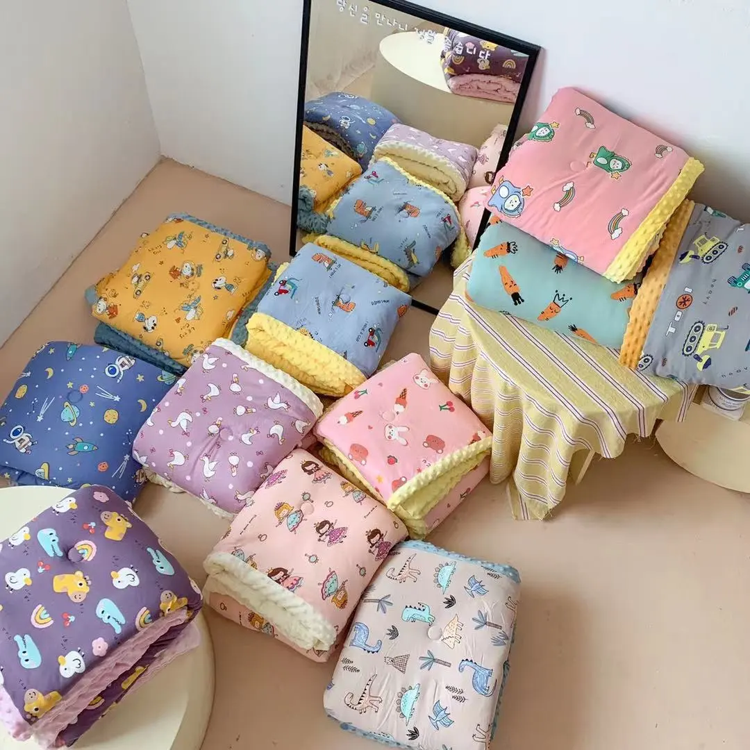 Double Sided Design kids soft bedroom quilts baby comforter quilt cover For Kids Babies Toddlers