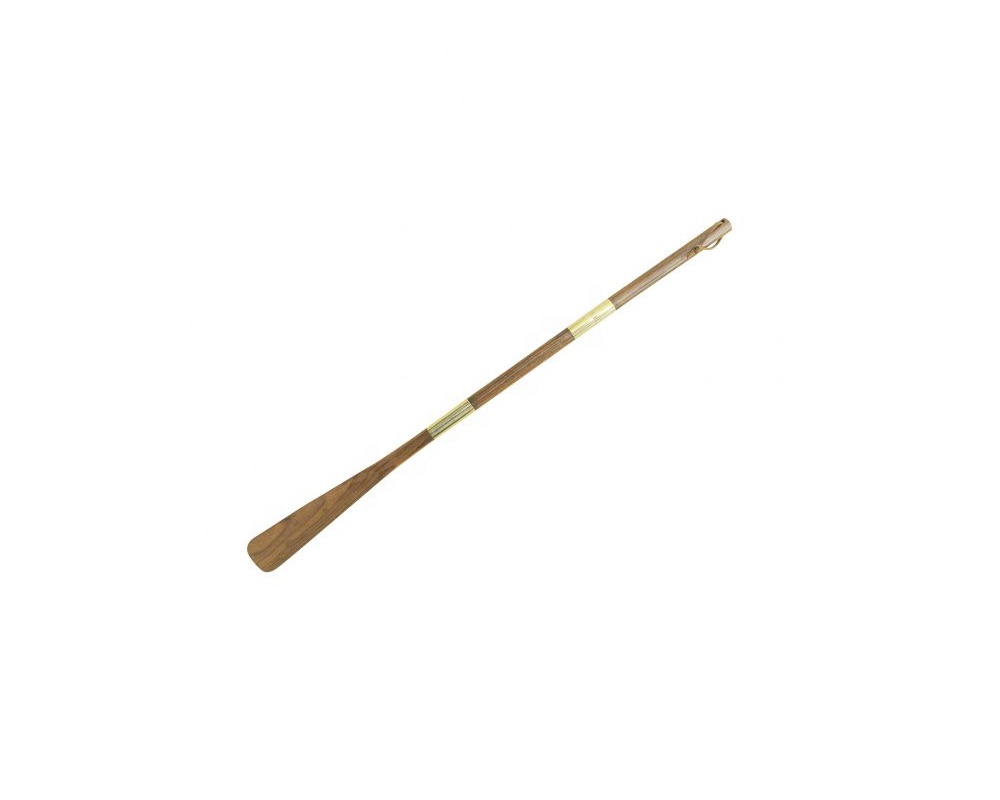 Shoehorn in brass & wood
