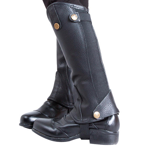 Wholesale Custom Design for performance and fashion Premium black PU leather Horse Riding Half Chaps