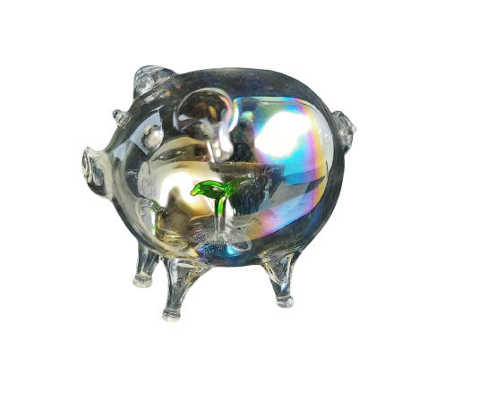 Wholesale souvenirs gifts decorative glass pig shape crafts