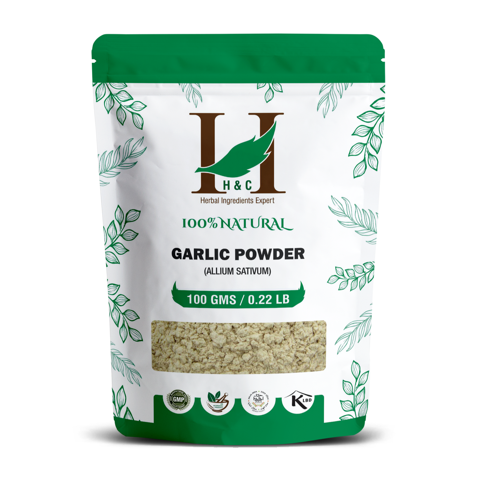 Чесночный порошок H & C (Allium sativum) -упаковка 100 г