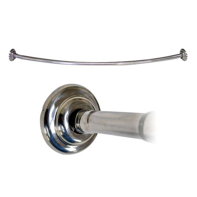 Factory high quality aluminum tension curved shower curtain rod