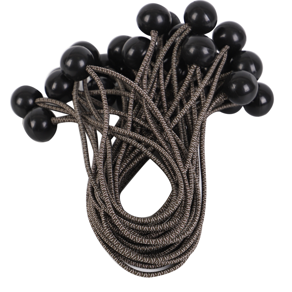 Hot Selling black 9'' adjustable shock cord bulk bungee cord with plastic toggle balls