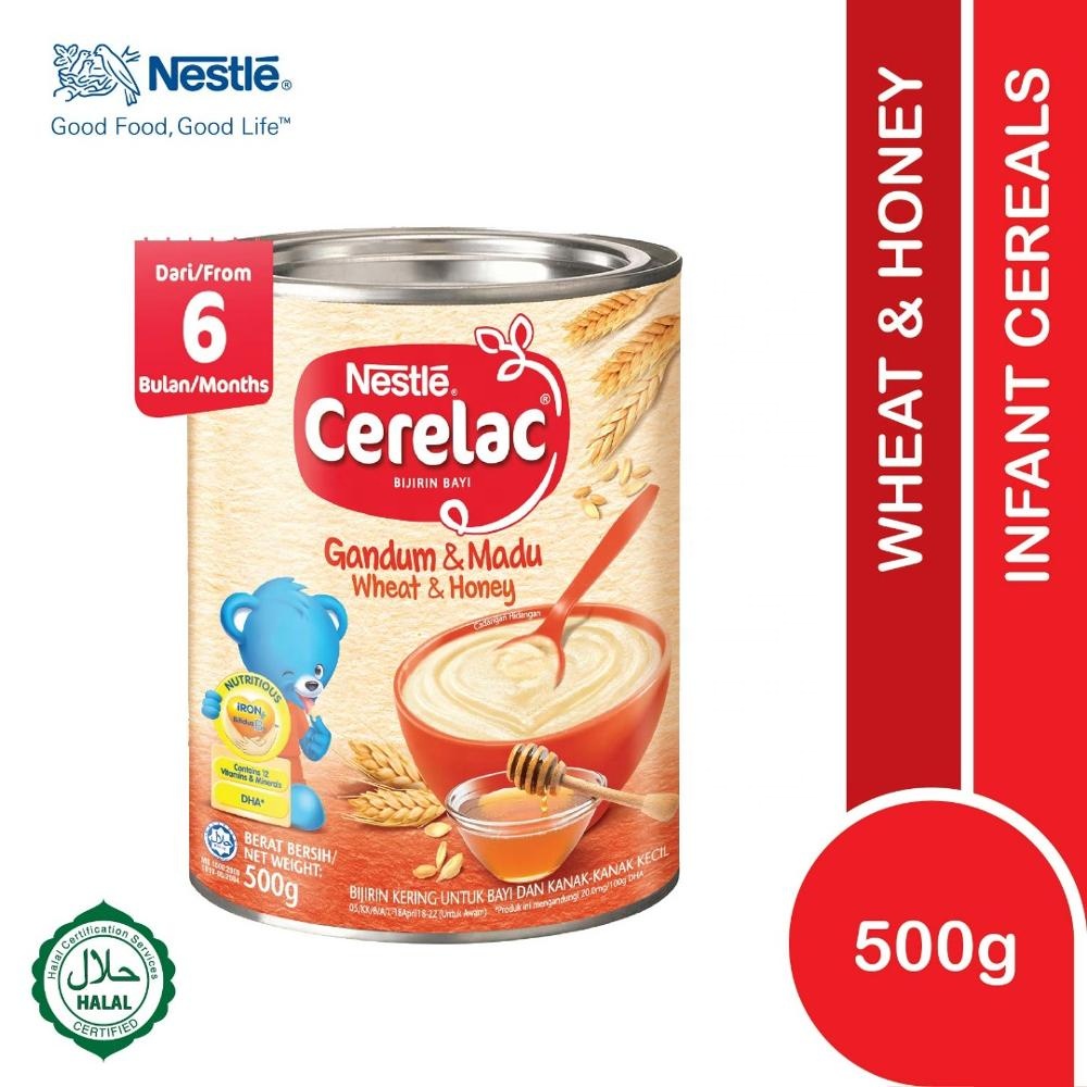 Китайские хлопья Cerelac, пшеница и мед, 500 г, Халяльные младенческие хлопья