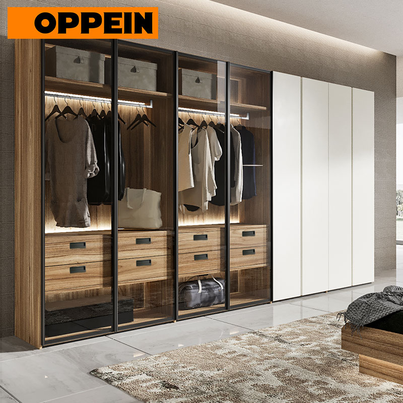 Комплект мебели для спальни из натуральной древесины OPPEIN, гардеробная, индивидуальные шкафы
