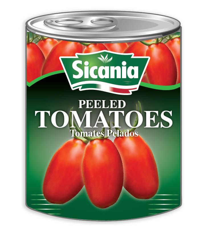 SICANIA, очищенные Томаты, 400 г, Легко открывающаяся банка
