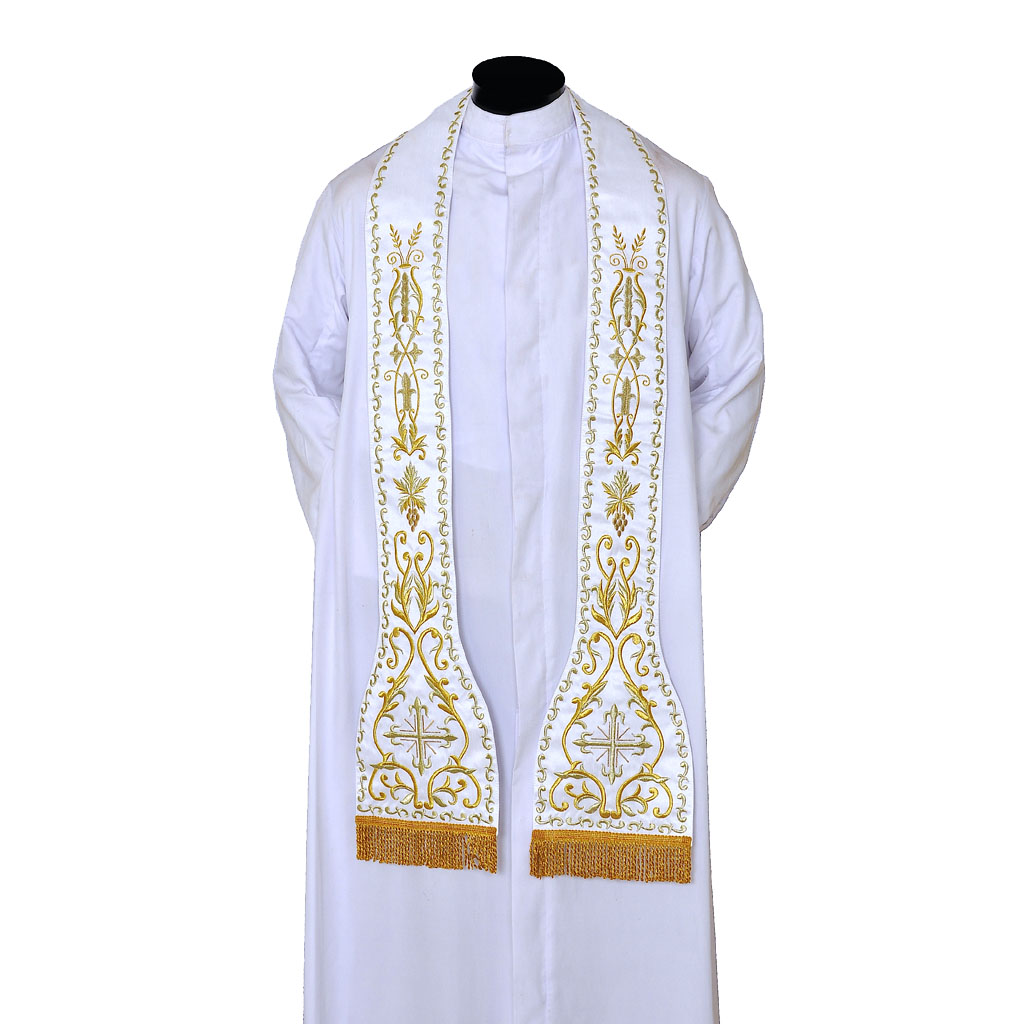 Premium Quality Priest Stoles Satin Made Church Wear Overlay Church Priest Stoles