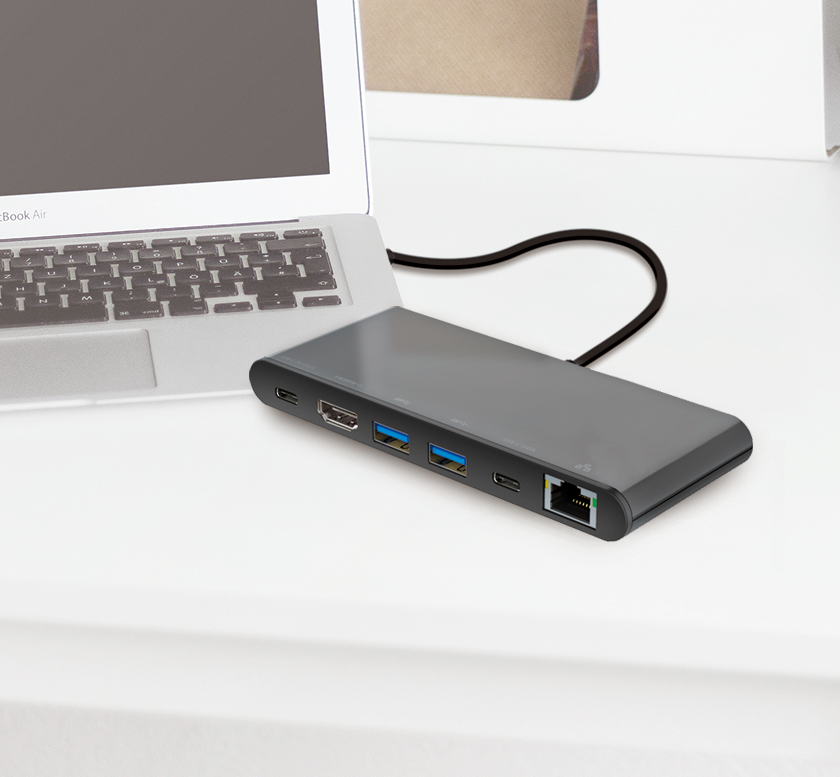USB-C USB концентратор адаптер 6 портов 6 в 1 USB 3,1 Type-C зарядка передачи данных видео выход многофункциональная док-станция