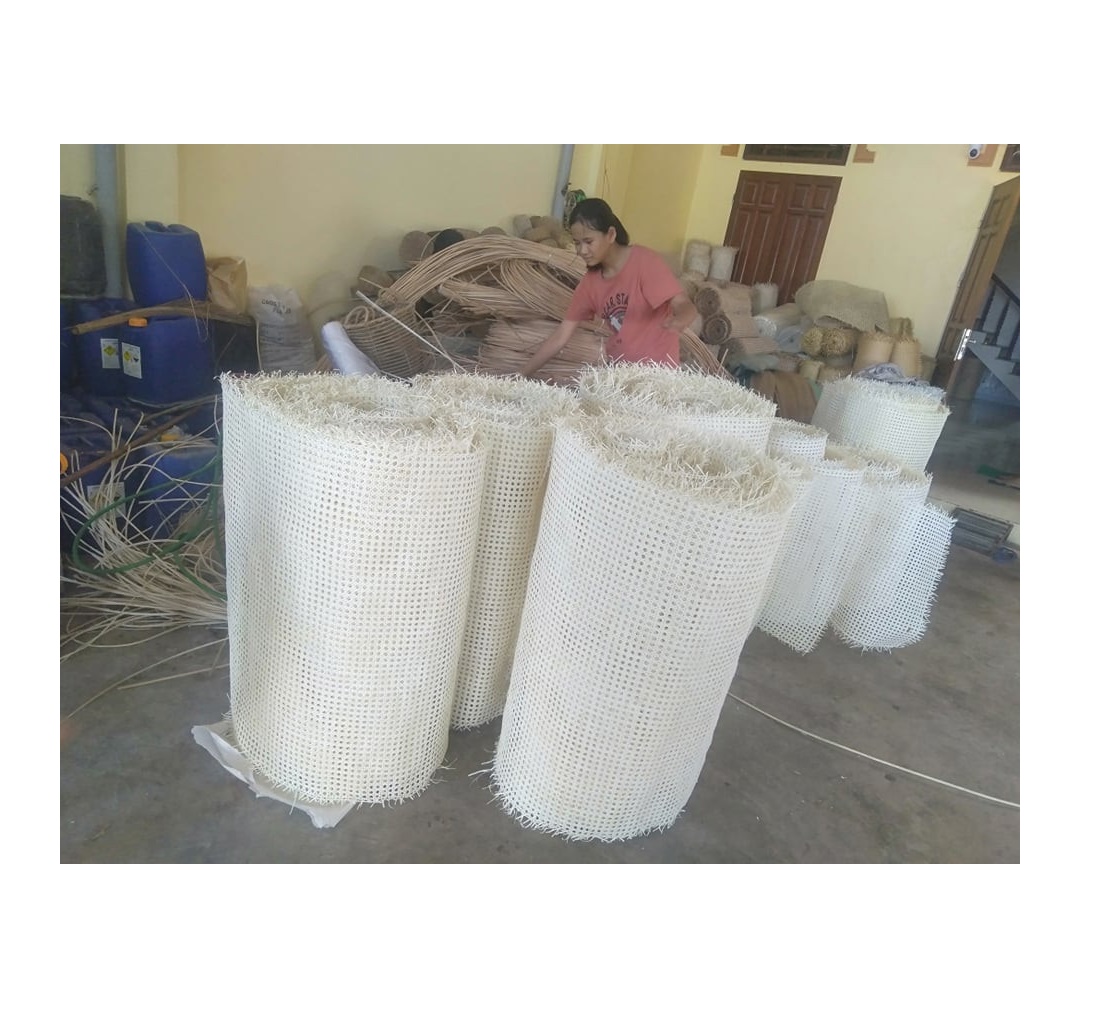 BLEACHED RATTAN SHEET/ NATURAL HAND WOVEN RATTAN WEBBING CANE WITH REASONABLE PRICE AND GOOD QUALITY