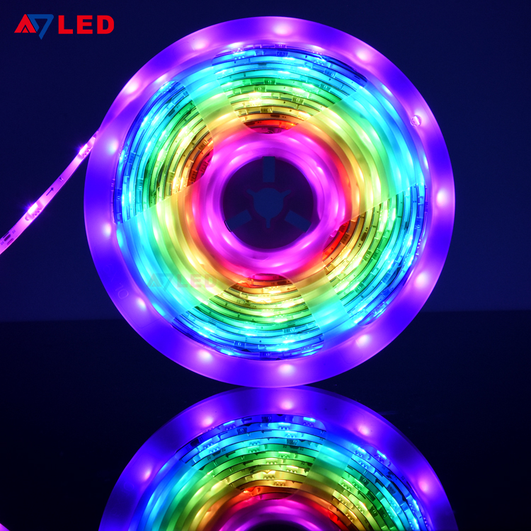 Управление Wi-Fi Смарт Тира Luces Светодиодные фары 12V 24V SMD 5050 WS2811 пикселей цифровой прибор приемно-RGB цвет мечты Светодиодная лента
