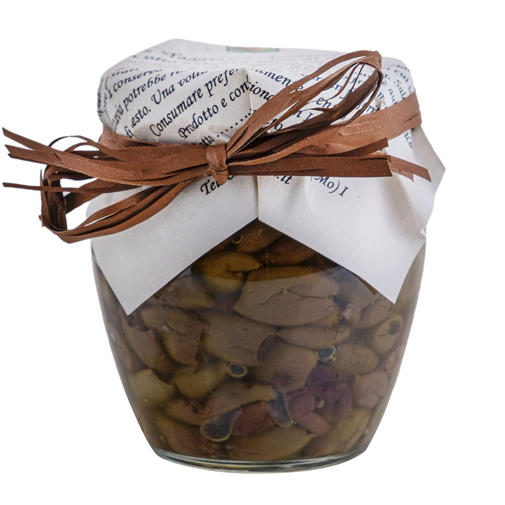 HIGH QUALITY ITALIAN FRESH PITTED OLIVES "TAGGIASCA" 180G