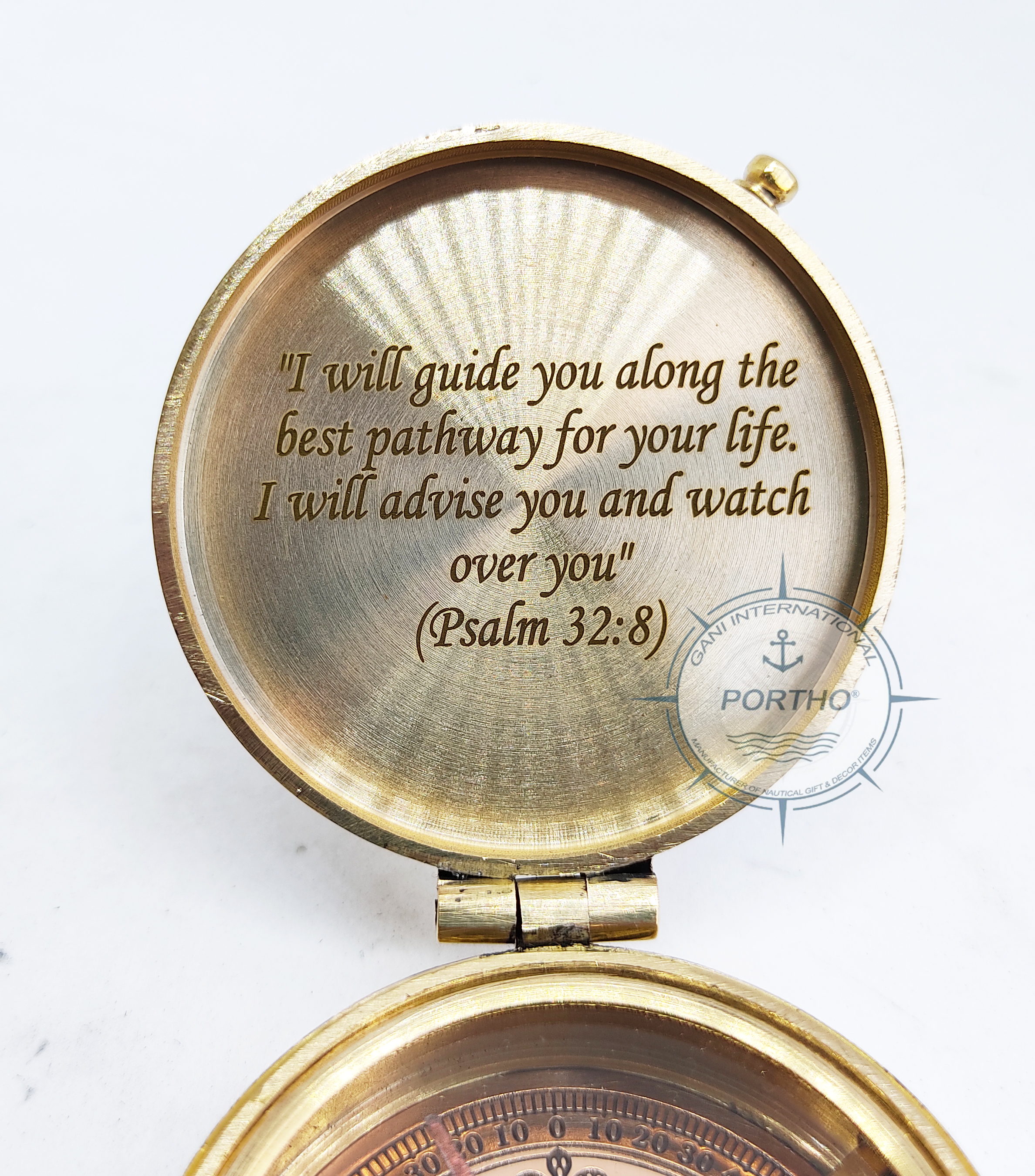 Nautical Brass Pocket Compass With Leather Case Anniversary Gift Brass Compass, Engraved Nautical compass Camping Hiking