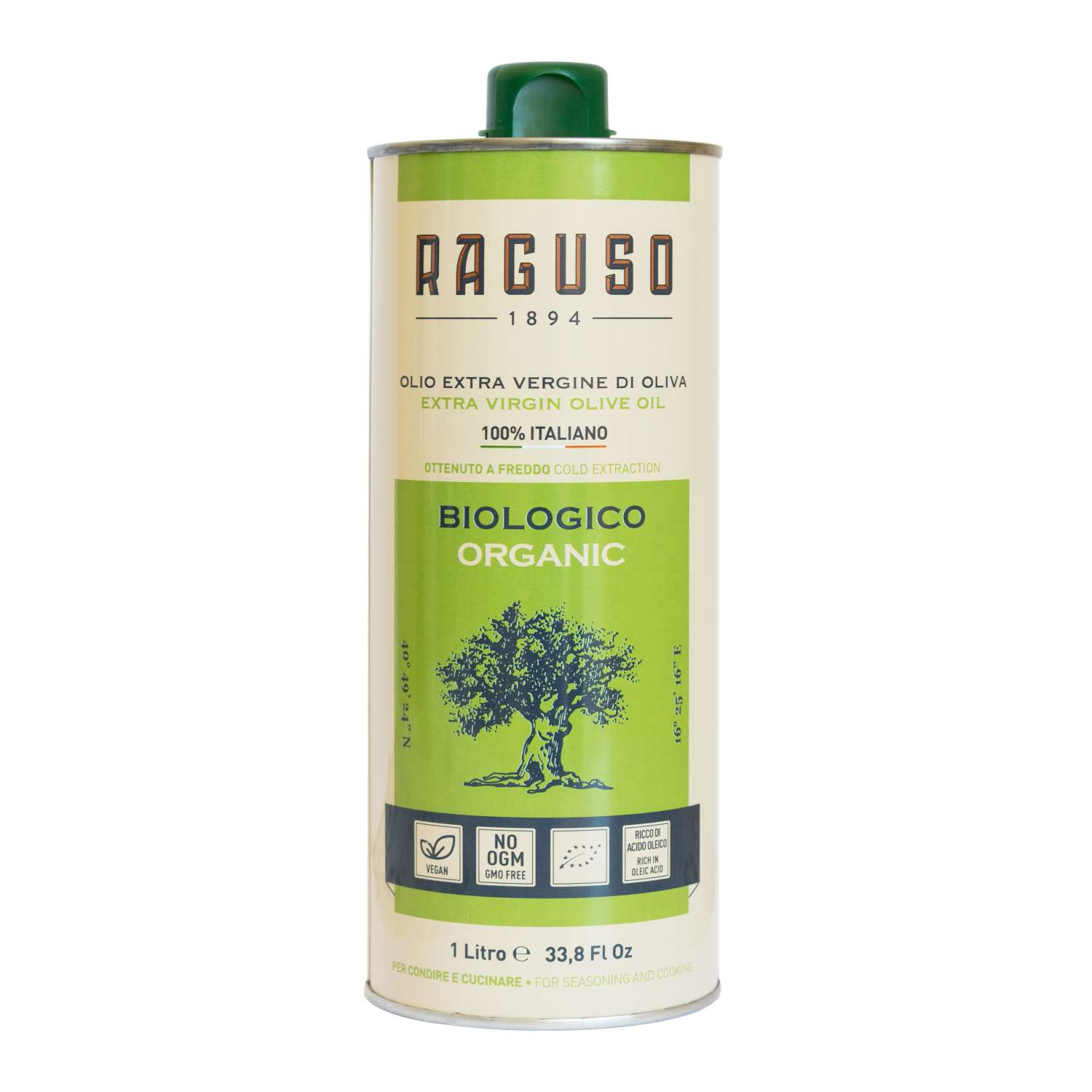 Organic Olive Oil - High Quality Organic Extravirgin Italian Olive Oil - 1l