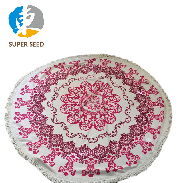 Full color sublimation print micro fiber round beach towel  beach towel