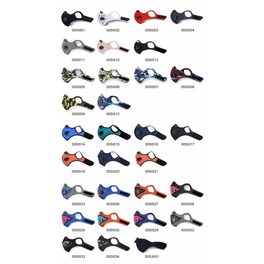Multiple colors and patterns Cycling Mask Outdoor Sports Mask with Valve over the ear with quality rubber encased nose clip