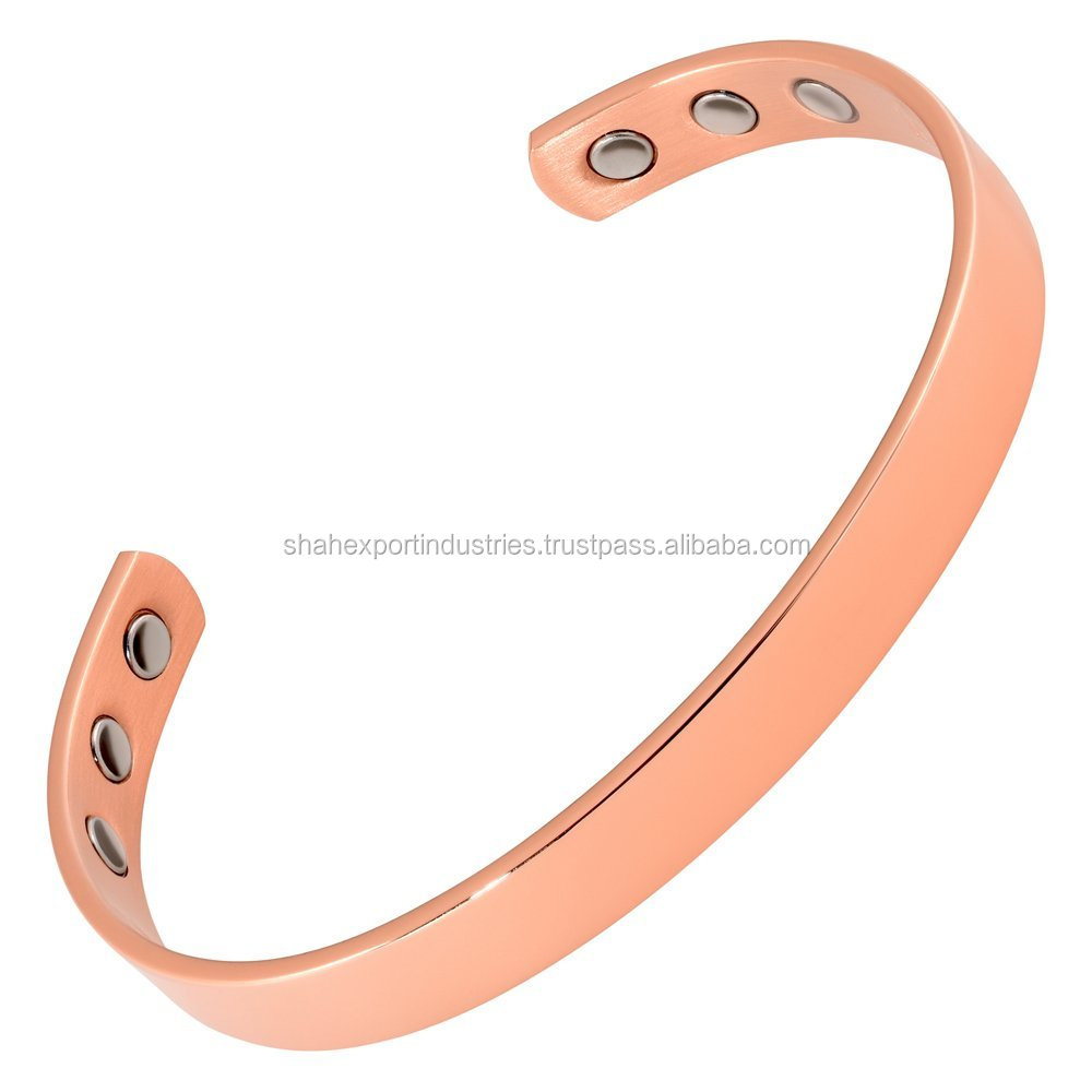 Copper Magnetic Therapy Bracelets with 6 High Powerful Magnets for Arthritis And Joint Pain Relief for Men and Women Handmade