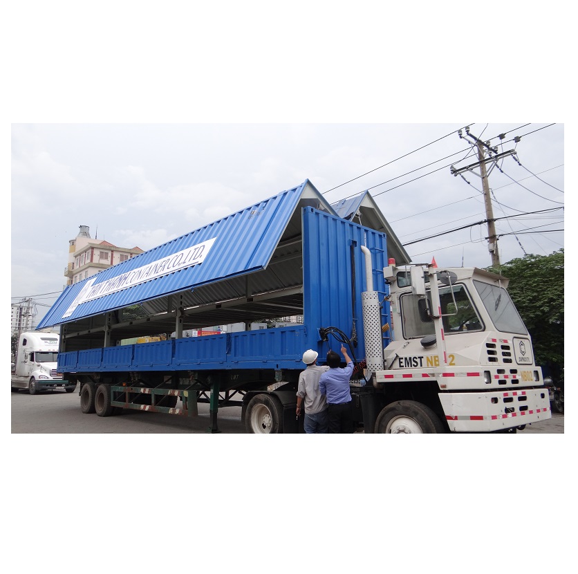 40' Length Hydraulics Flying Wings Container Material Steel Type Dry Container