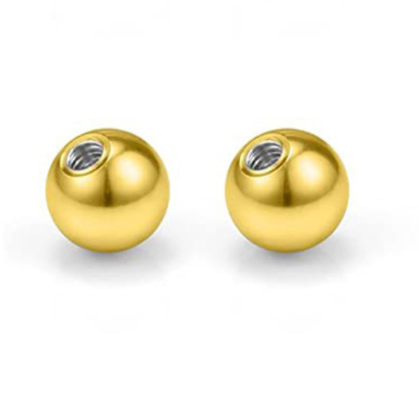 ROXI S925 sterling silver 18k gold plated 2mm pierceing earring jewelry spare ball