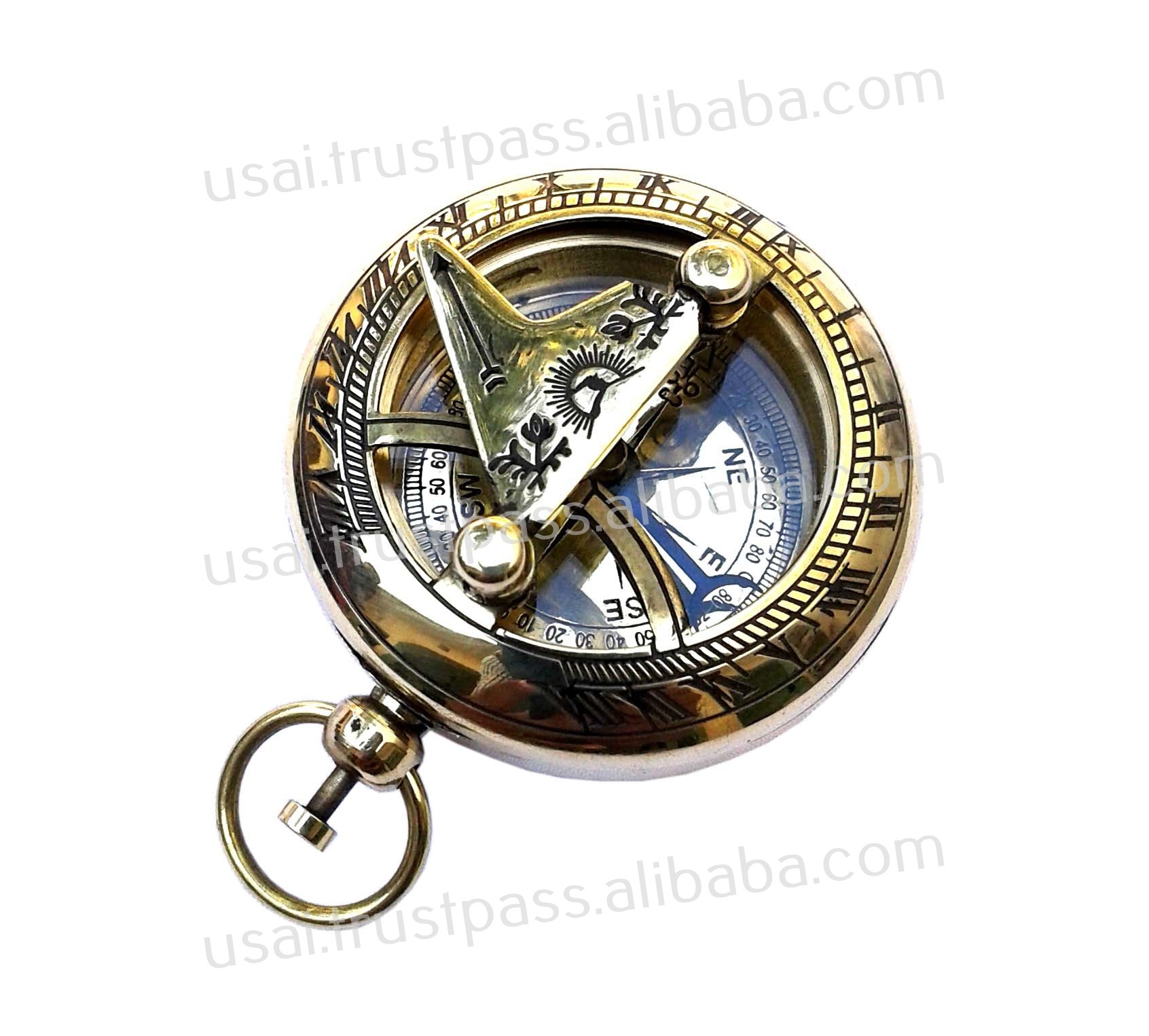 2.5 Antique Nautical Brass Mini Sundial Compass,Collectible Marine Sun Dial Compass,Top Quality product