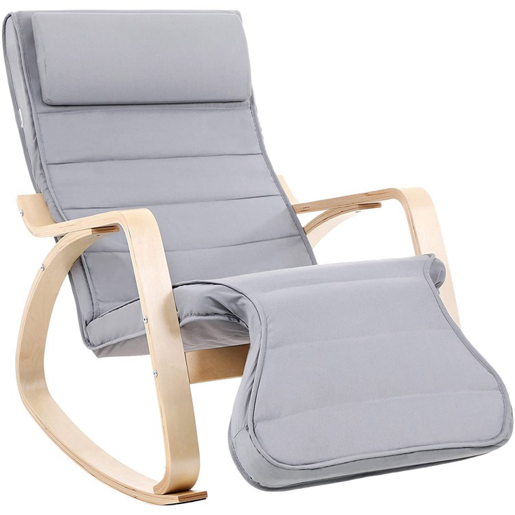 Songmics Silla mecedora relajante, грузоподъемность 150 кг, 5-стороннее регулируемое кресло-качалка для теленка
