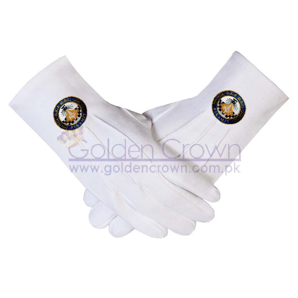 High Quality Wholesale Masonic Regalia Ceremonial Military Mitten White Gloves | Masonic Parade Gloves Supplier