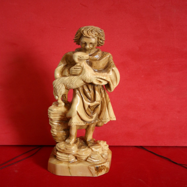 Olive Wood Good Shepherd Figures