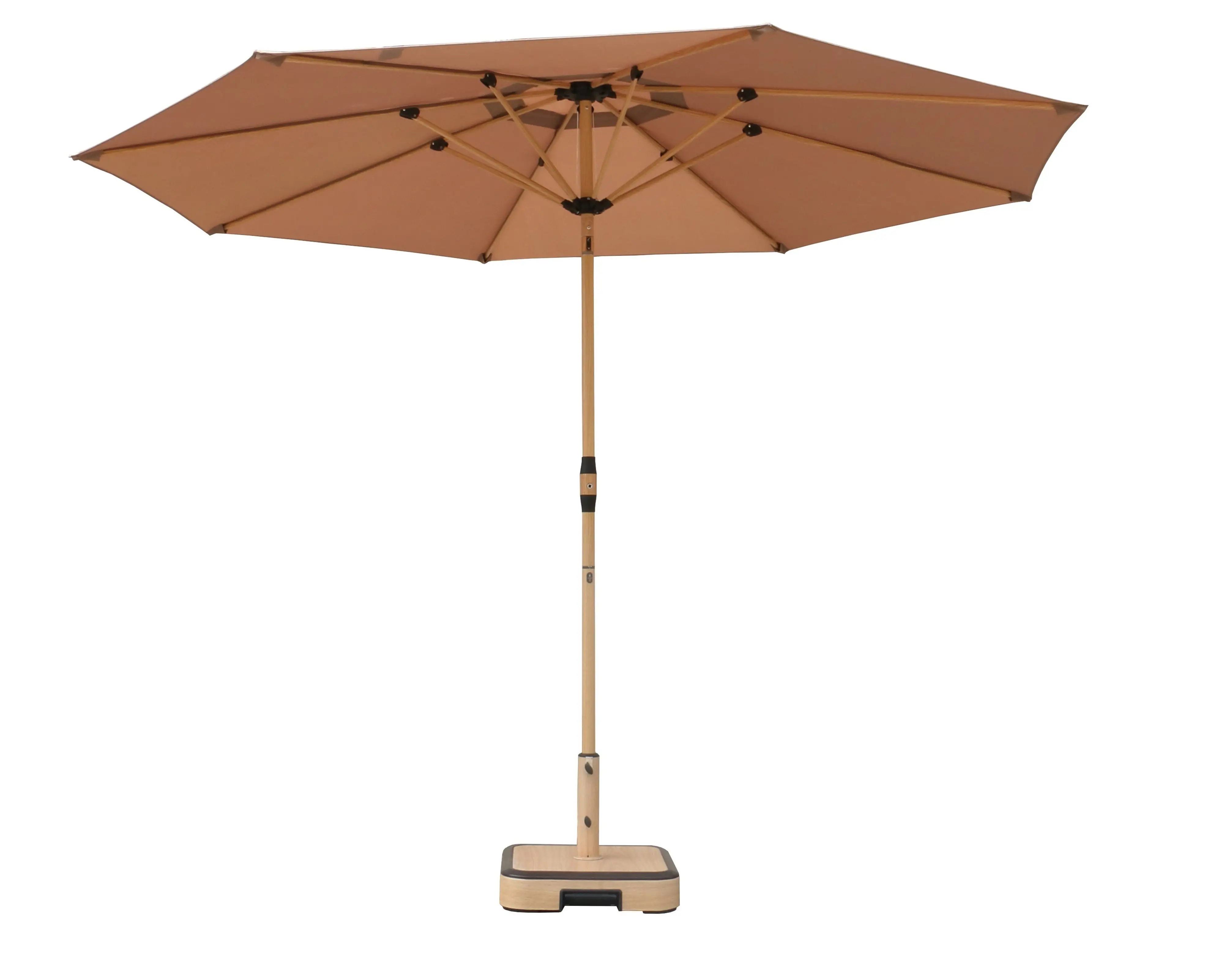 Garden Custom Auto Tilt Aluminum Restaurant Patio Parasol Beach Outdoor Garden Sun Crank Umbrella