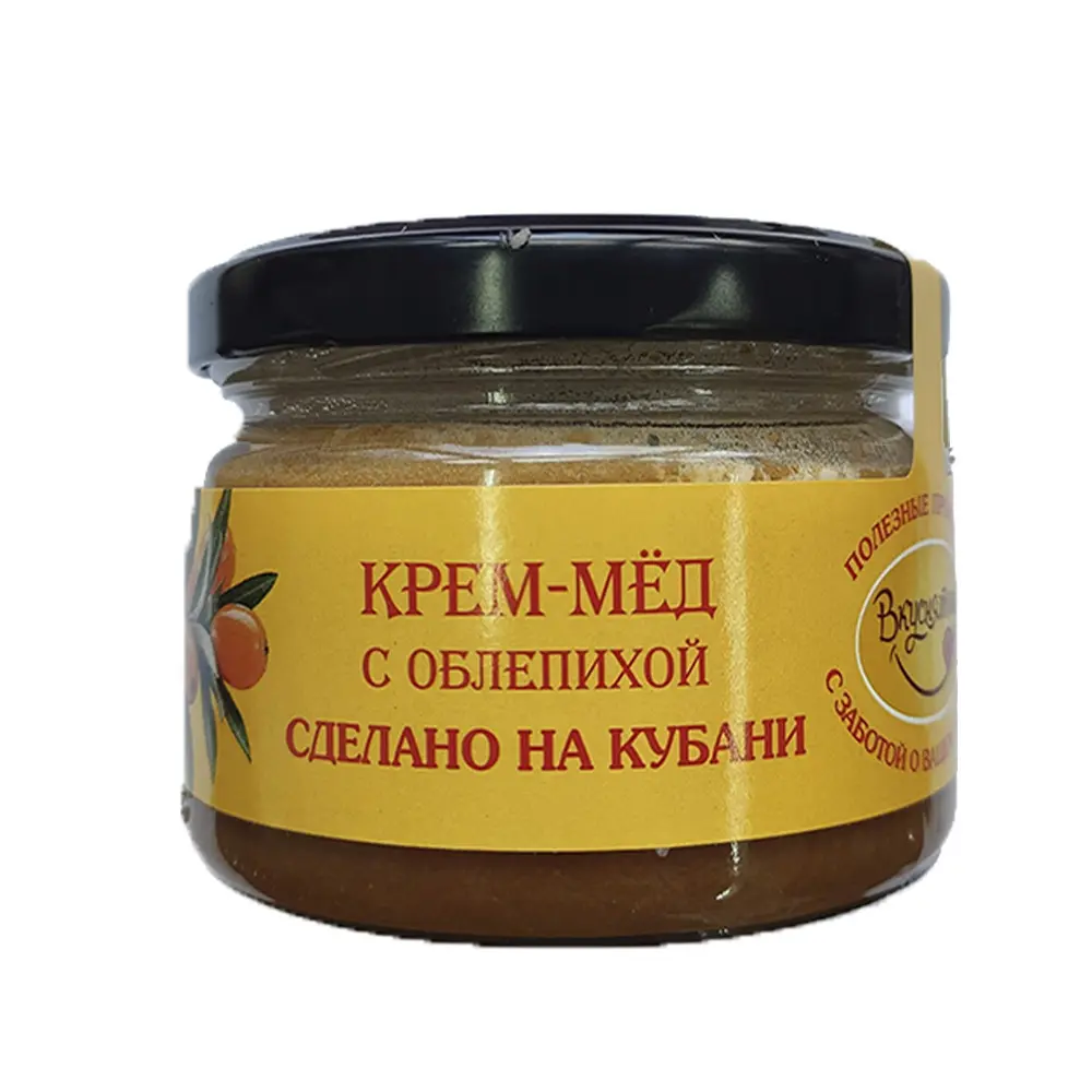 Smooth pasty creamy honey with Sea Buckthorn  wholesale prices