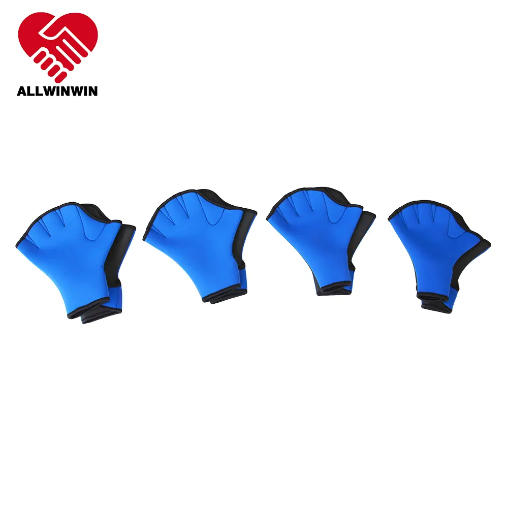 Плавательные перчатки ALLWINWIN SWG01-водные тренировочные синие водные фитнесы, водонепроницаемое оборудование