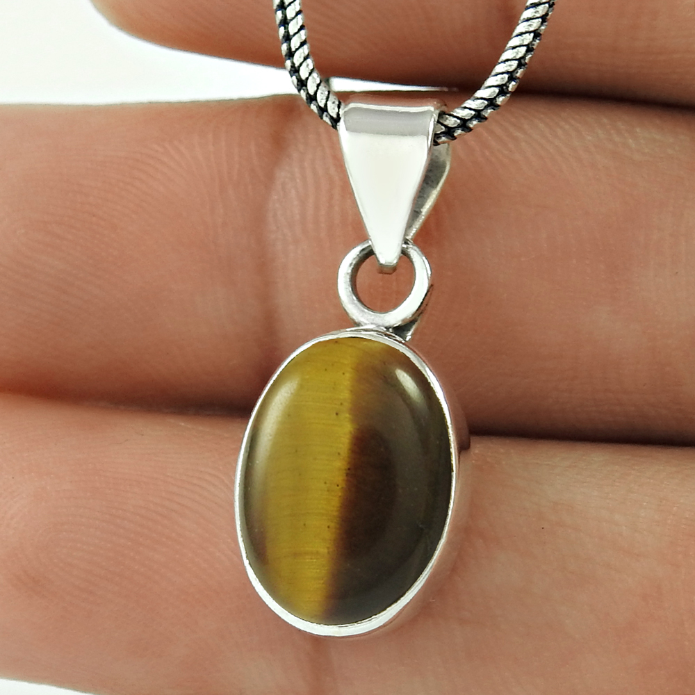 Tiger eye pendant 925 silver jewelry sterling silver pendant factory direct sale wholesale silver jewelry