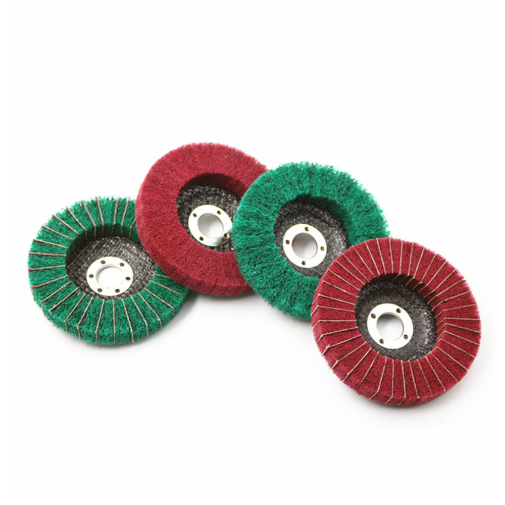 China premium konaflex 4inch vertical non-woven grinding&polishing flap disc nylon flap wheel