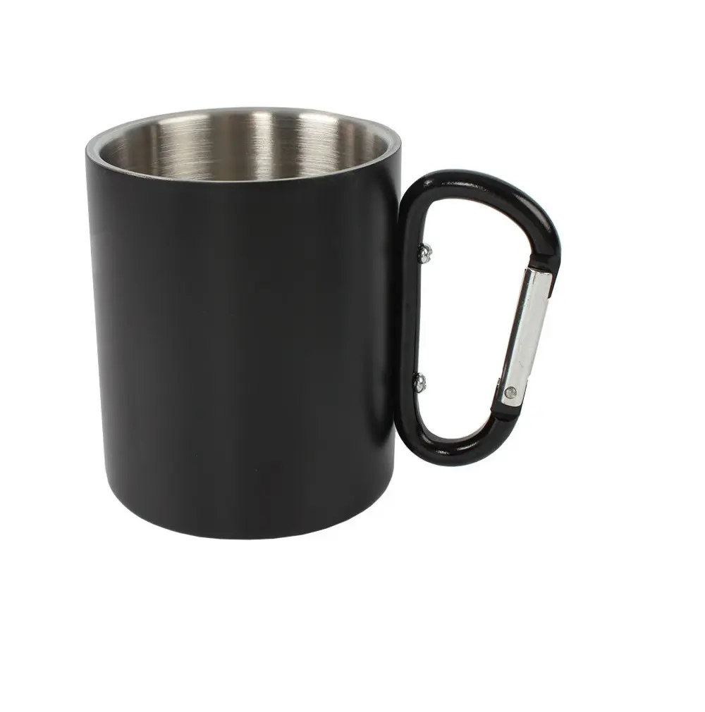 12-Oz BPA Free Stainless Steel Cup with Carabiner Handle