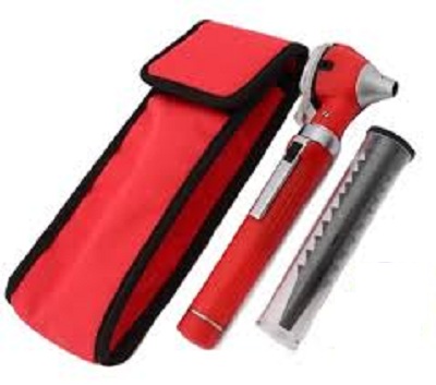 MEDICAL CLINICAL RED COLOR FIBER OPTIC OTOSCOPE