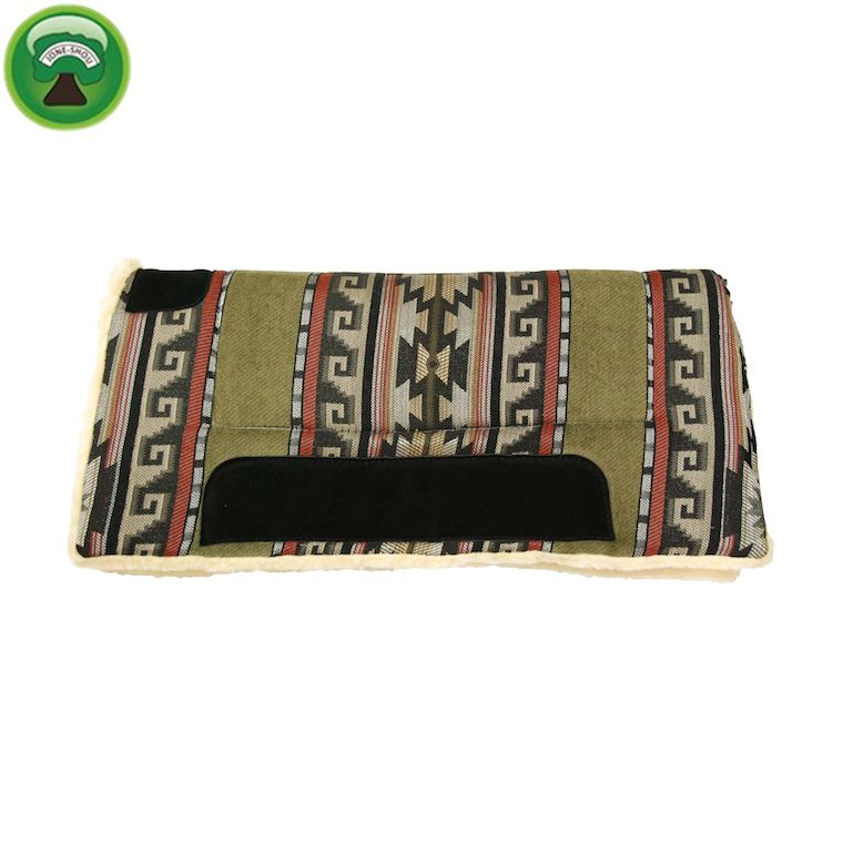 Floral yellow fleece horse riding saddle pad set