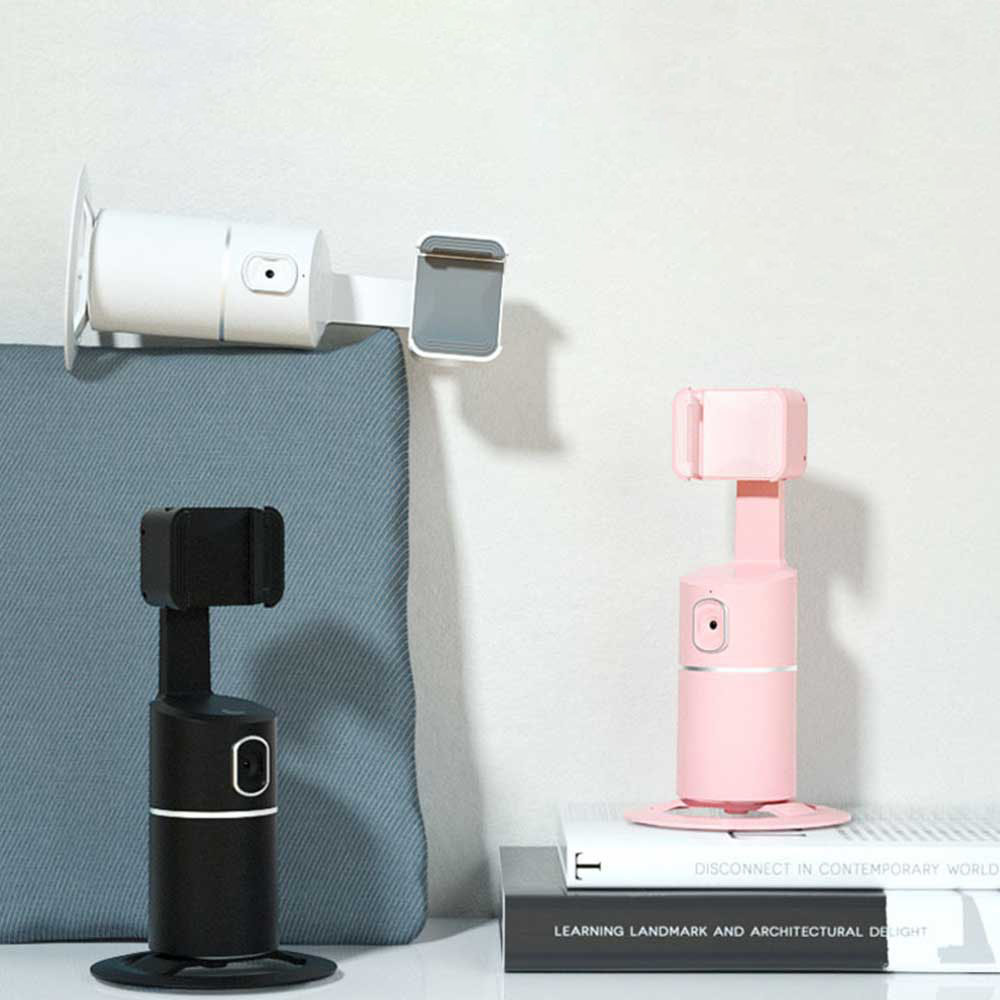 360 Auto Smart Face Object Tracking Mobile Phone Holder for Vlog Live Video Record Tracking Smart Phone Holder