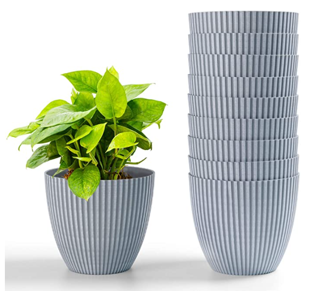Bulk sale Plastic Planters Plastic Indoor and Outdoor Plant Pots Plastic with Drainage Hole Flower Container for Decoration