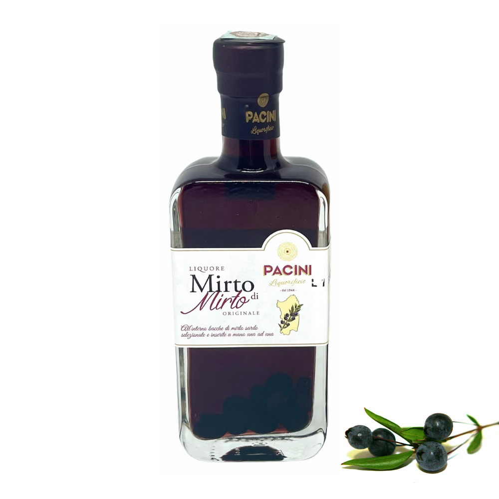 Высококачественный ликер PACINI, красный Миртл 10 cl с сардинскими ягодами дикой Миртл внутри бутылки, мини-формат для розничных продавцов