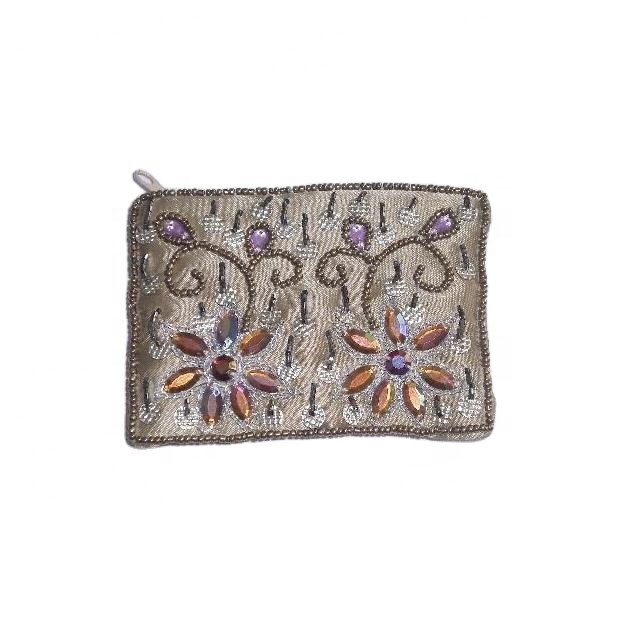 Hand Made Embroidered coin holders in Rectangular shape available in other colours also
