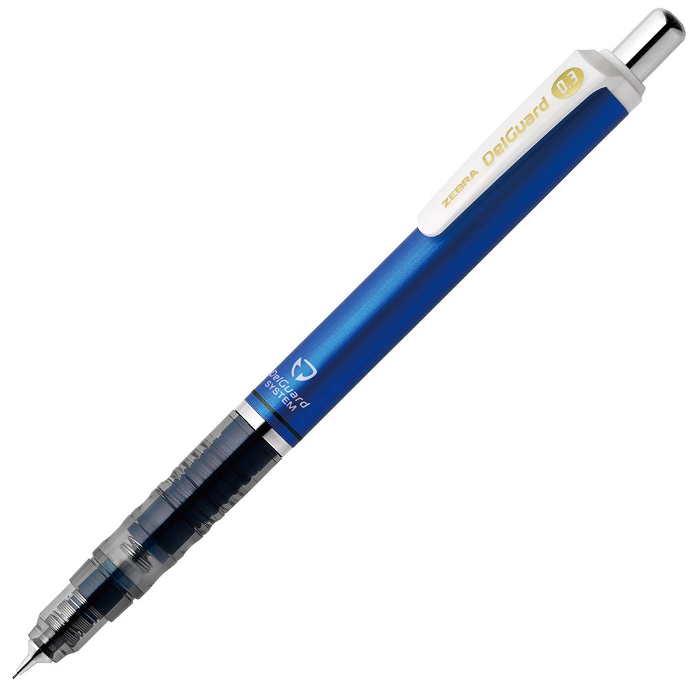 Zebra Mechanical Pencil DelGuard 0.3mm Blue P-MAS85-BL Made in Japan